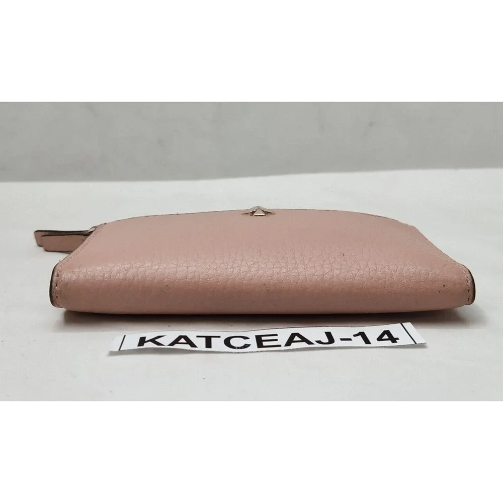 Kate Spade Pink Pebbled Leather Credit Card ID Window Bifold Wallet